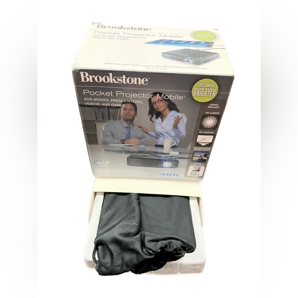 brookstone Pocket Projector Mobile, NWB